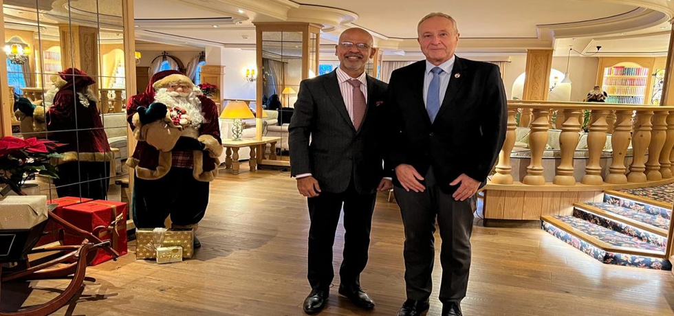 Ambassador Mridul Kumar met Mr Beat Bucher, Mayor of city of Grindelwald