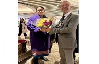 Ambassador Mridul Kumar welcomed Hon’ble Ministers to Switzerland on 15-16 January 2024