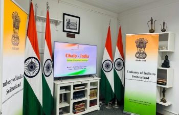 Broadcast of Chalo India Campaign at Embassy of India, Berne on 07 March 2024