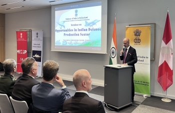 Seminar on “Opportunities in Indian Defence Production Sector”,  Zurich on 18 March 2024