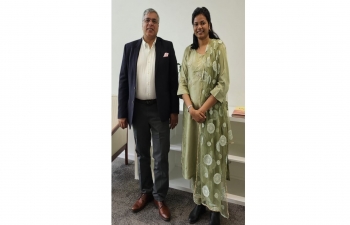 First Secretary Veena Tirkey met the President of Indian Association Geneva Mr. Manish Wadhwa  on 02 May 2024