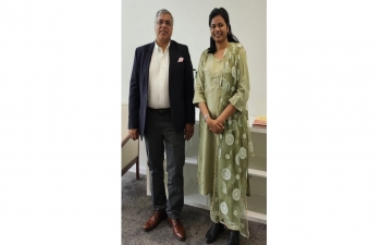First Secretary Veena Tirkey met the President of Indian Association Geneva Mr. Manish Wadhwa  on 02 May 2024
