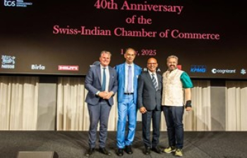 Ambassador Mridul Kumar addressed India and Swiss captains of industry at the 40th anniversary celebrations of Swiss-Indian Chamber of Commerce (SICC) in Zurich, 02 July 2025