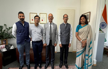 Ambassador interacted with the World Economic Forum (WEF) senior officials Viraj Mehta & Shailesh Sharda at the Chancery, 03 July 2025