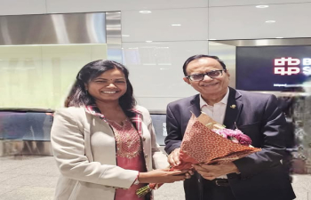 First Secretary Veena Tirkey welcomed and received Principal Scientific Adviser to Government of India, Prof Ajay Kumar Sood, at Zurich Airport on 13 Oct 2025