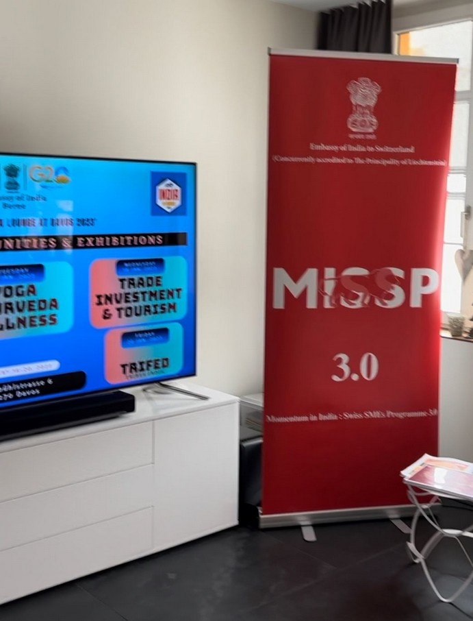 Embassy of India, Berne Lounges & Exhibitions at World Economic Forum (WEF 2023) Davos (16-20 Jan 2023)