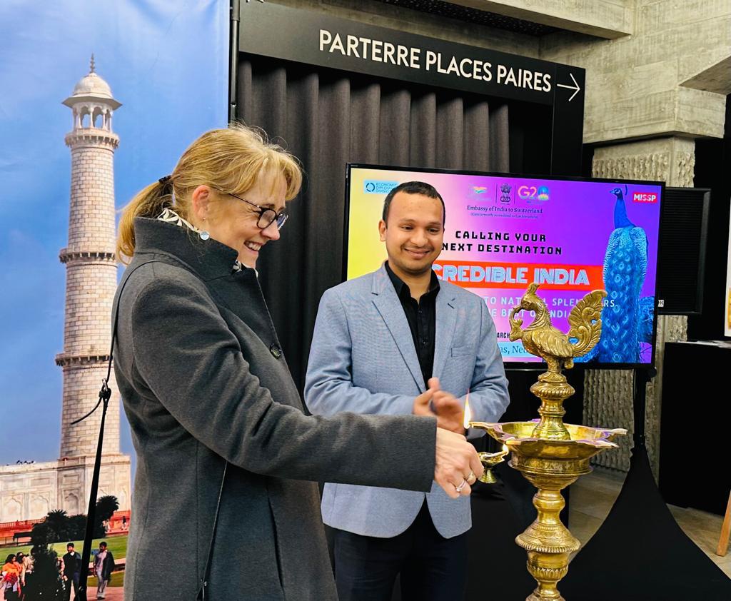 Incredible India exhibition in Neuchâtel on 9th March 2023.