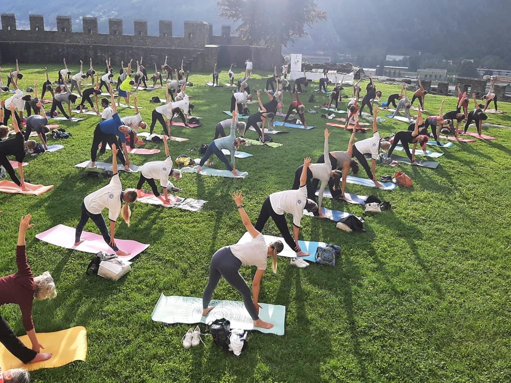 Launching the 09th International Day of Yoga (IDY) celebrations at Castelgrande, Bellinzona on 25 May 2023