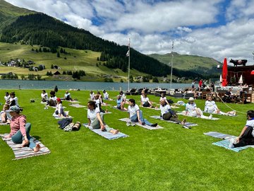 International Day of Yoga 2023 celebrations at Davos, Switzerland on 24 June 2023
