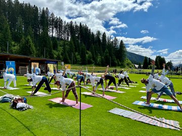International Day of Yoga 2023 celebrations at Davos, Switzerland on 24 June 2023