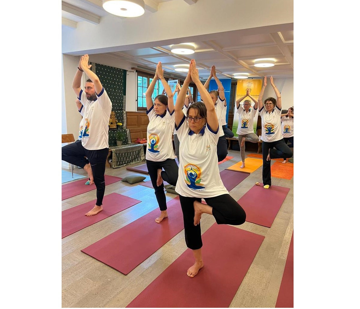 International Day of Yoga celebrations at Flaach, Switzerland on 02 July 2023