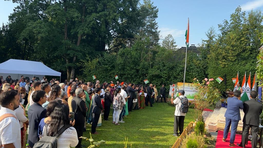 Flag Hoisting ceremony at India House on the occasion of 77th Independence Day on 15 August 2023