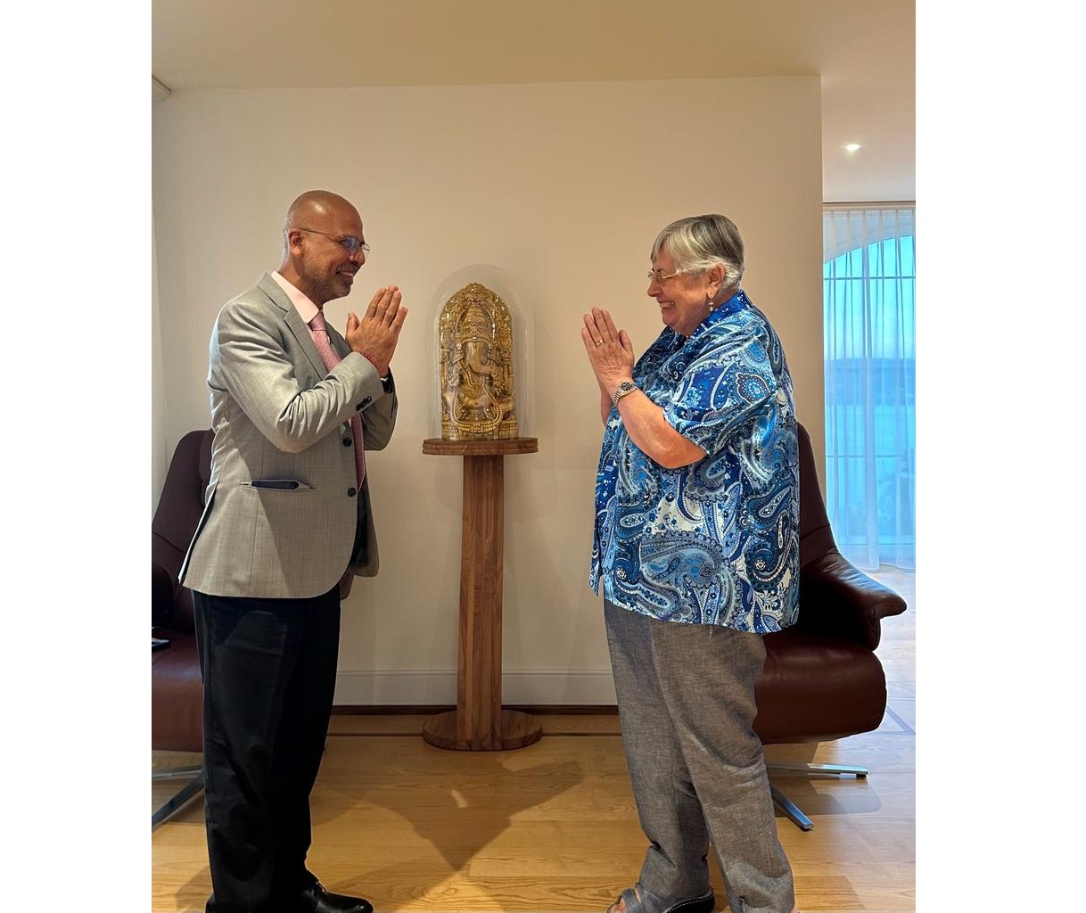 Ambassador Mridul Kumar met Mrs Ursula Joshi & Board members of JCF Joshi Foundation Switzerland on 02 September 2023