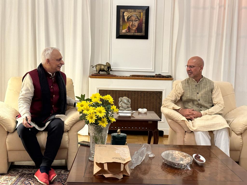 Gracious presence of Sri M at India House, Berne on the eve of Diwali on 11 November 2023