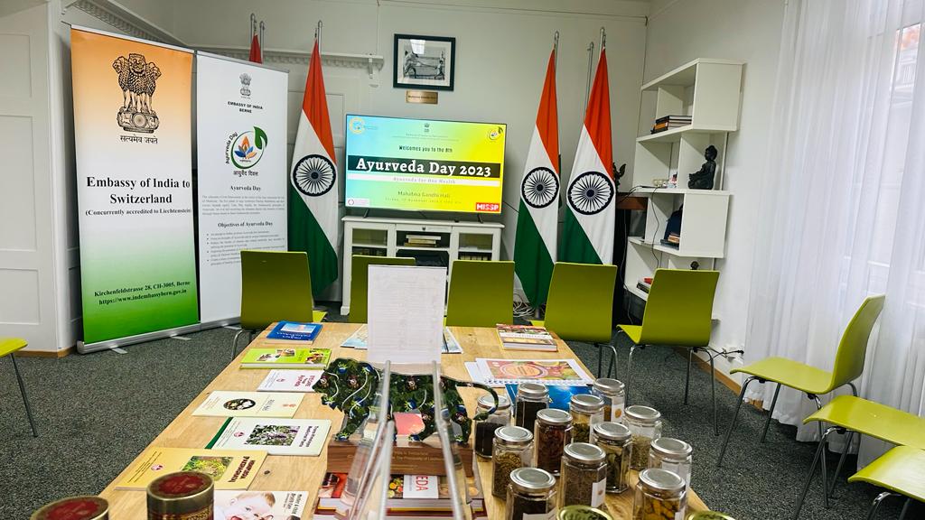 Celebration of 8th Ayurveda Day at Embassy of India, Berne on 17 November 2023