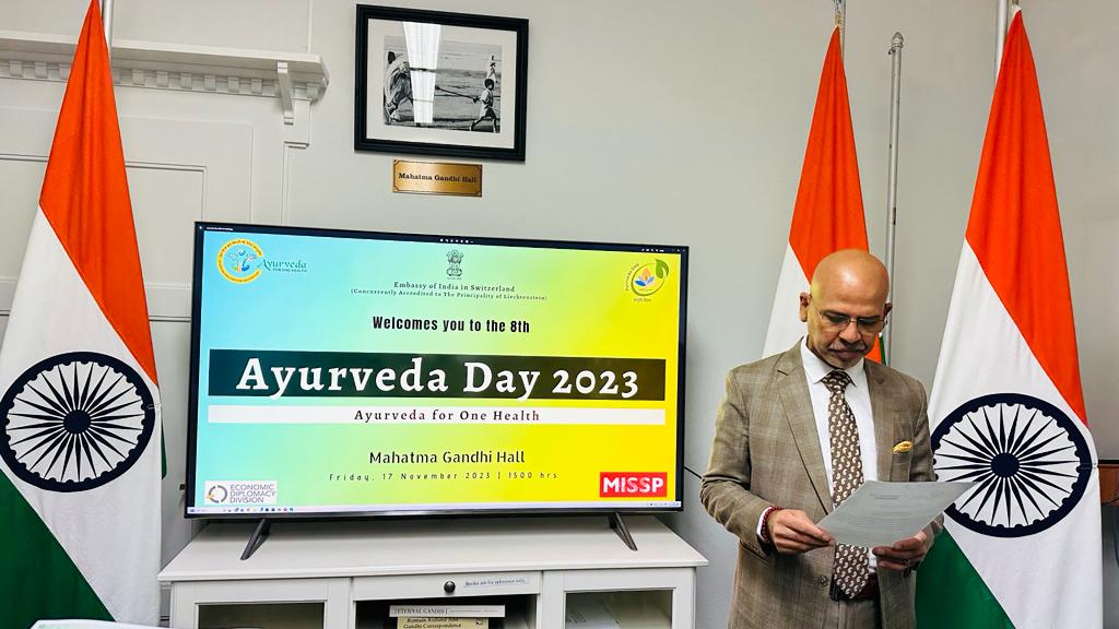 Celebration of 8th Ayurveda Day at Embassy of India, Berne on 17 November 2023