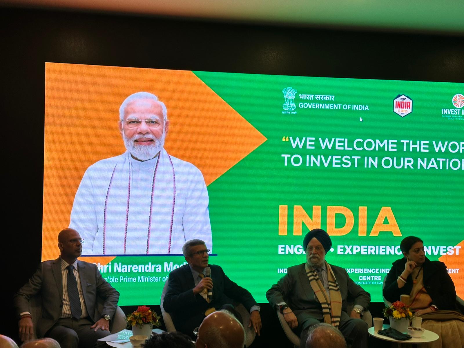 Participation of Ambassador Mridul Kumar at the World Economic Forum briefing session at India Engagement Centre in Davos on 16 January 2024