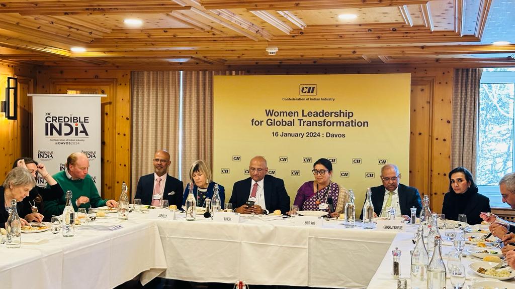 Participation of Ambassador Mridul Kumar at the “Women leadership for global transformation” luncheon meeting hosted on the margins of World Economic Forum in Davos on 16 January 2024