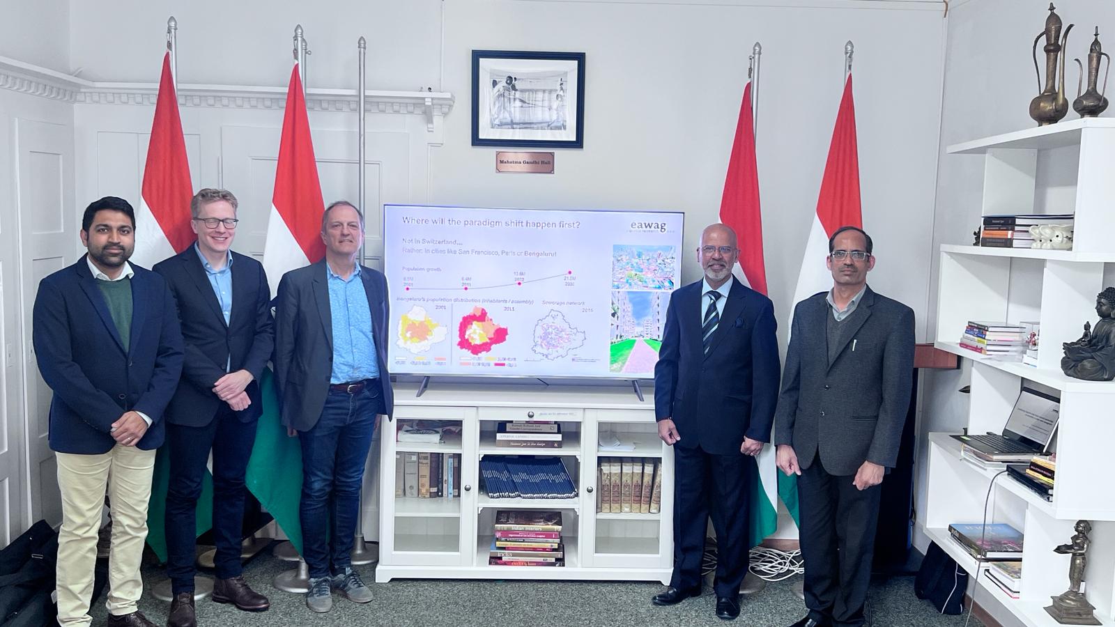 Visit of ‘Water Reuse Lab’ researchers at the Embassy of India, Berne on 26 February 2024