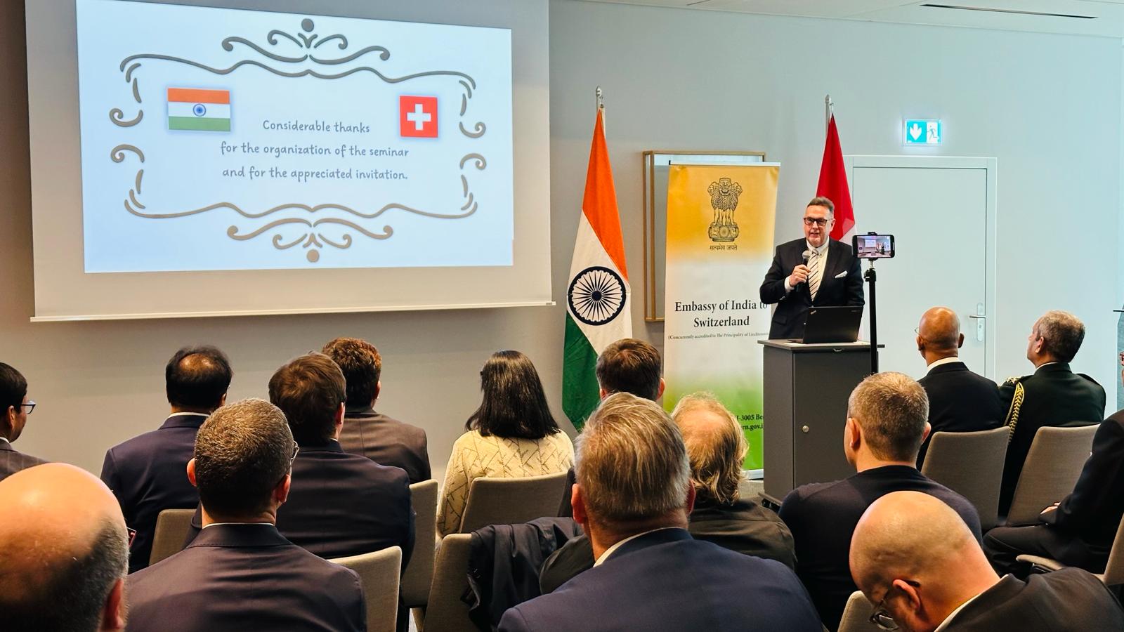 Seminar on “Opportunities in Indian Defence Production Sector”,  Zurich on 18 March 2024