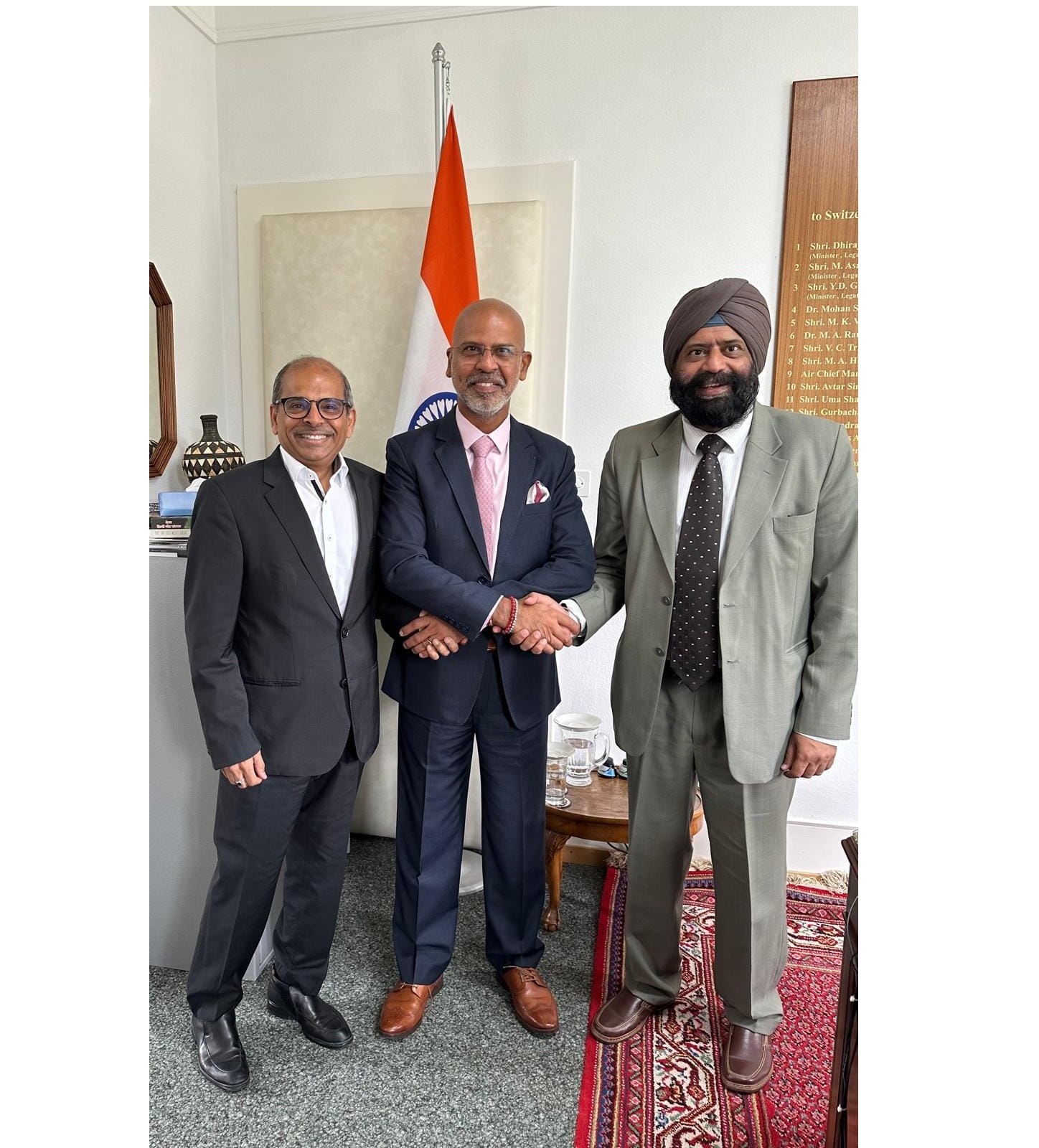Ambassador Mridul Kumar met Senior VP, Hitachi Energy, Switzerland on 20 August 2024