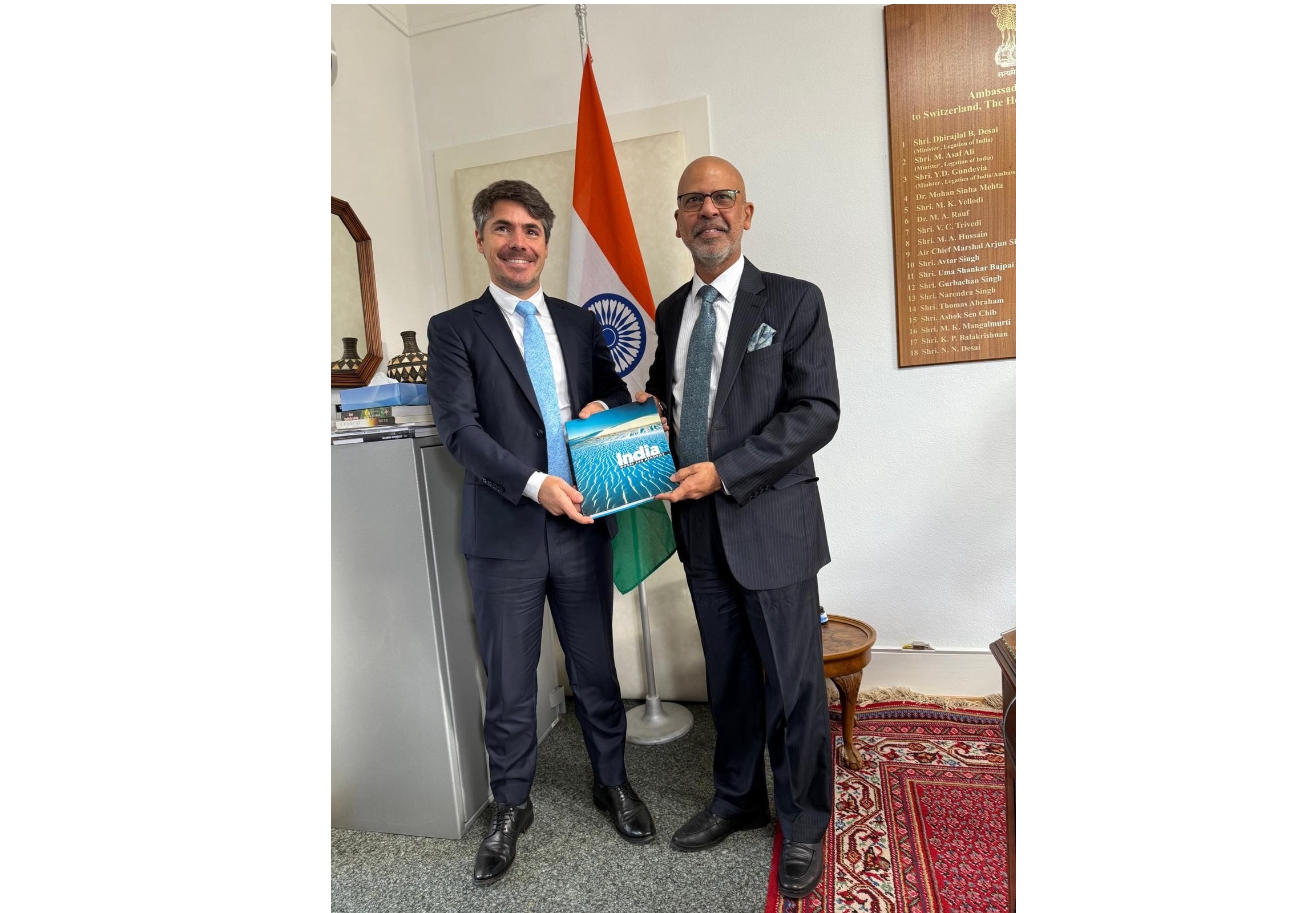 Ambassador Mridul Kumar was delighted to receive Mr. Callam Fletcher, Founder and Chairman of the Europe Asia Company AG at Embassy of India, Berne on 20 November 2024