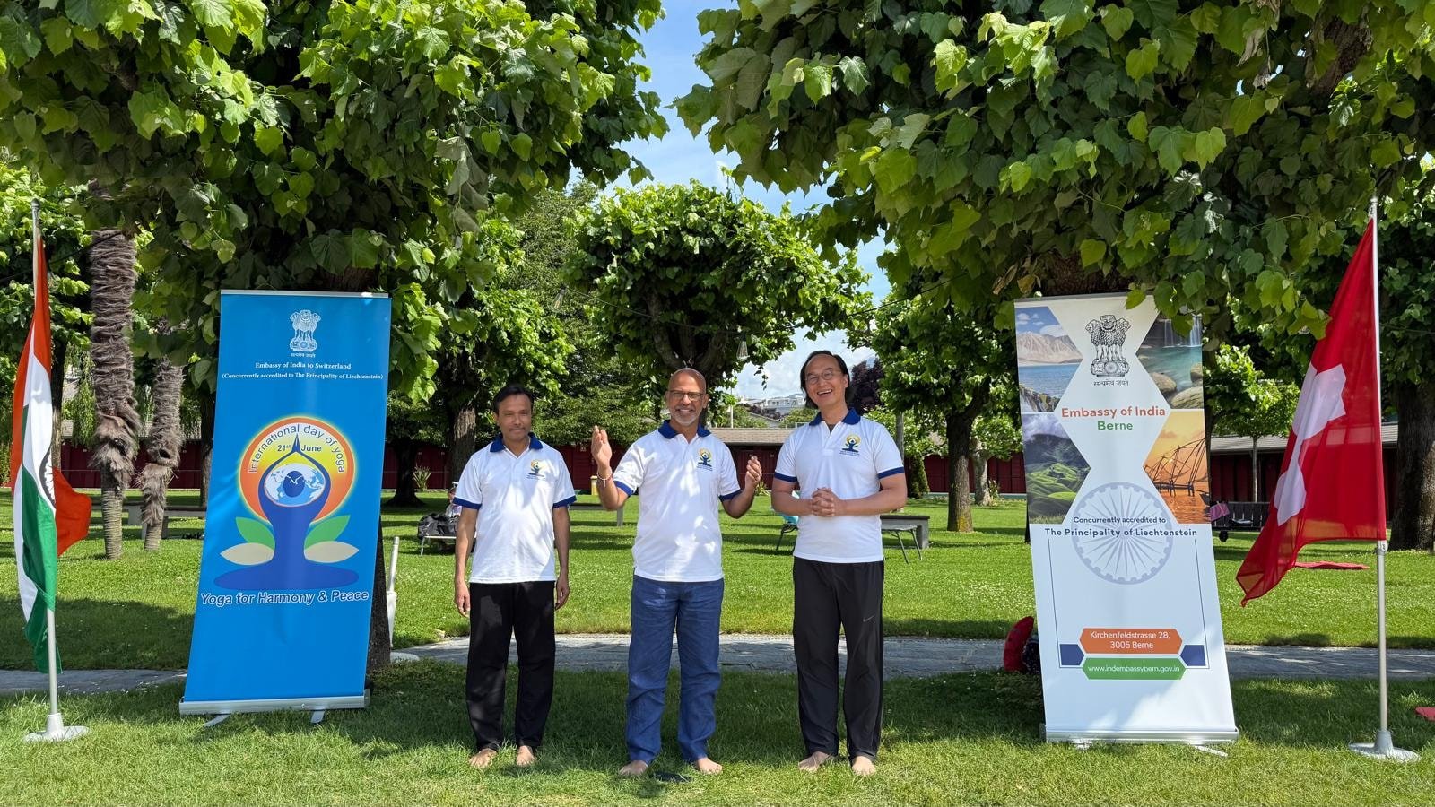 International Yoga Day celebrations at Lugano on 24 May 2025