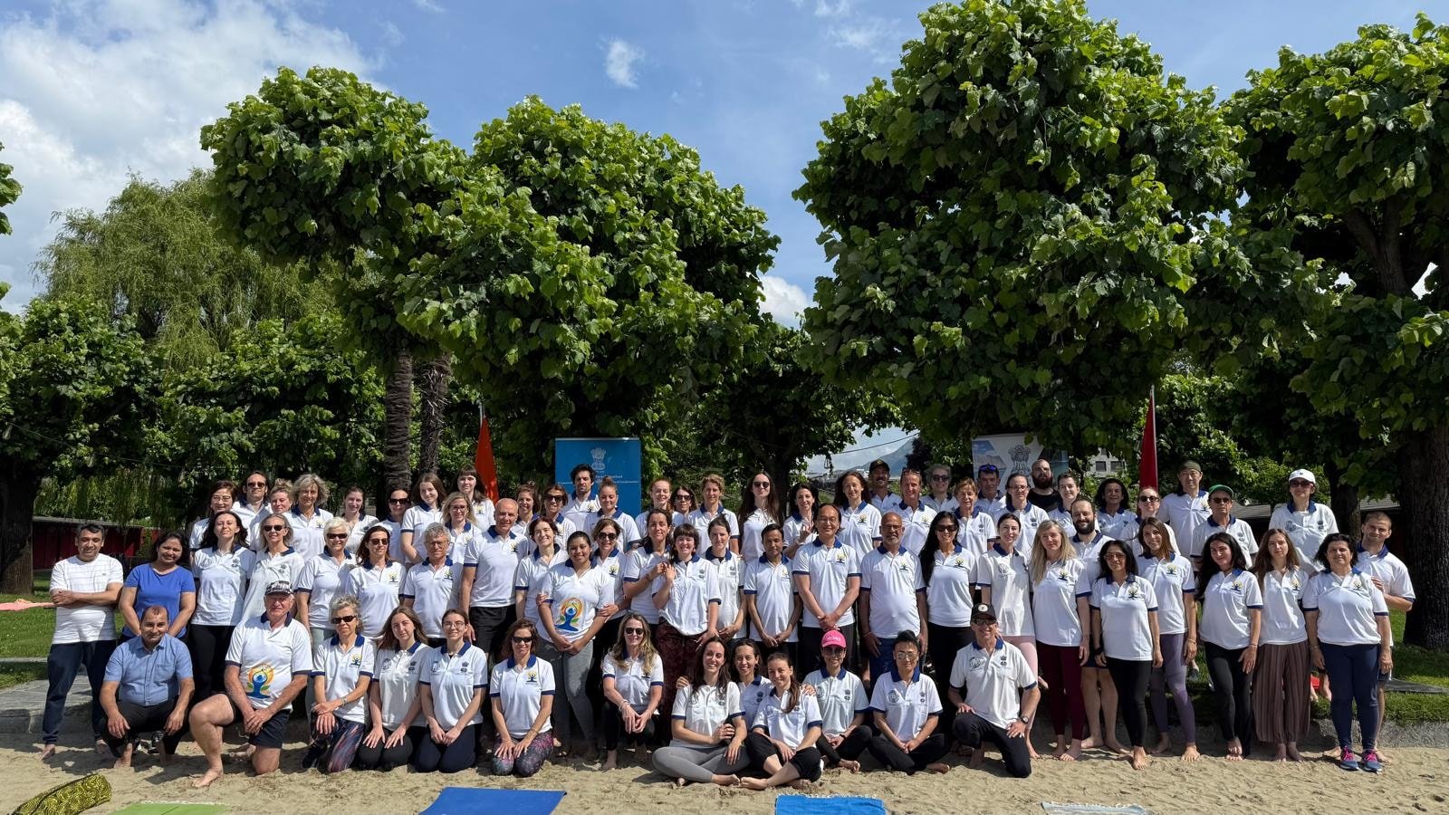 International Yoga Day celebrations at Lugano on 24 May 2025