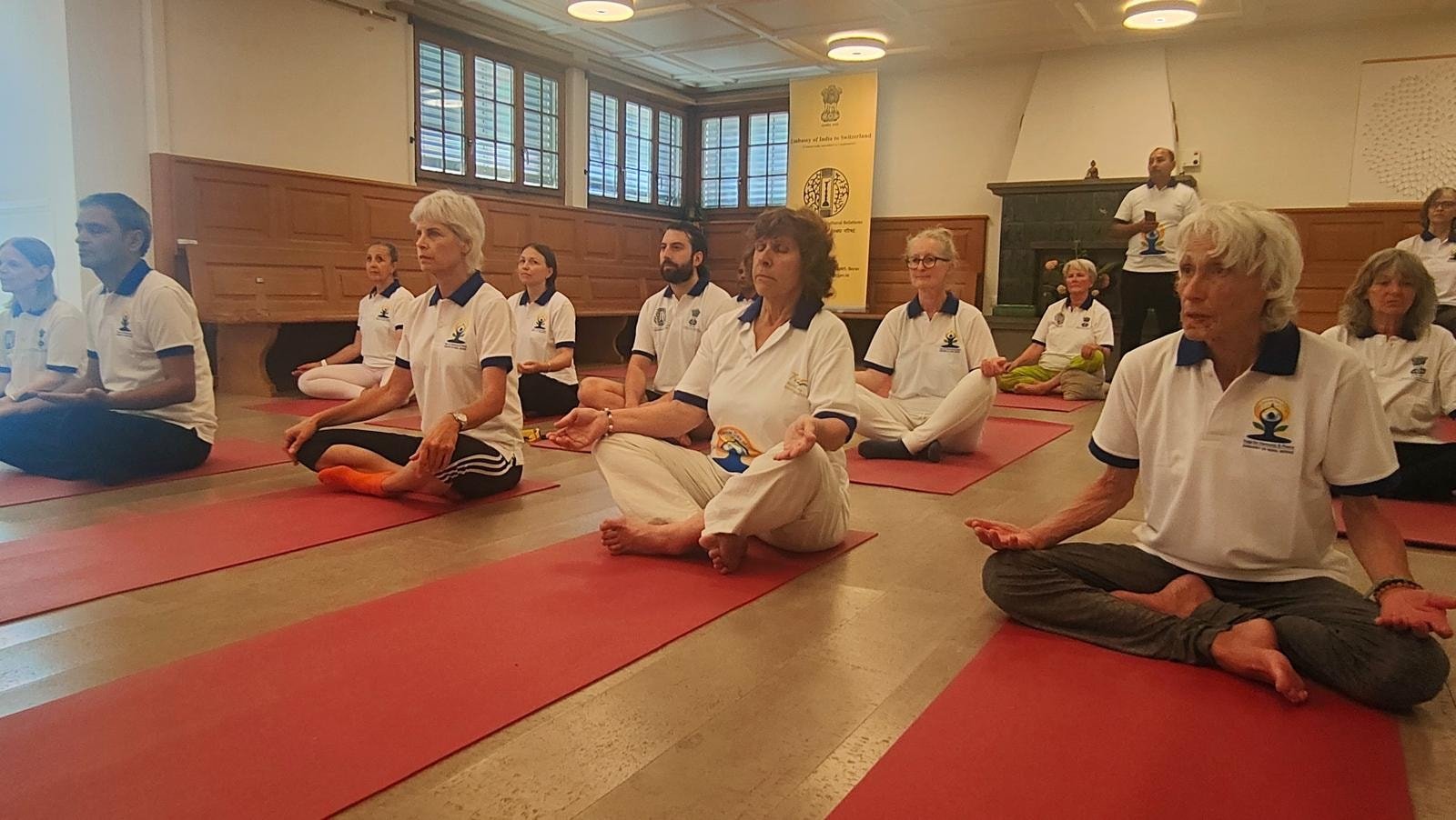 International Yoga Day celebrations at Flaach on 14 June 2025