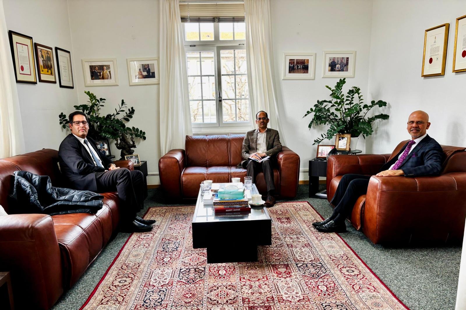 Ambassador received Mr. Aditya Yellepeddi, newly elected Minister of Chavornay Council at the Chancery at Berne , 17.03.2026
