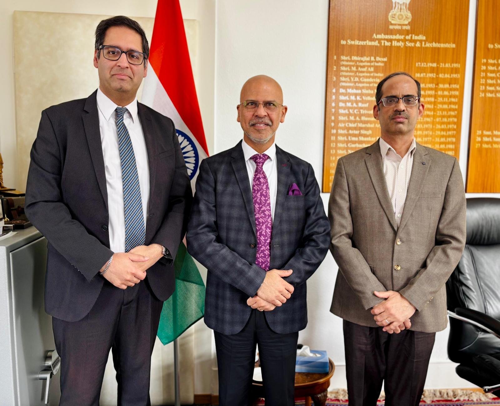 Ambassador received Mr. Aditya Yellepeddi, newly elected Minister of Chavornay Council at the Chancery at Berne , 17.03.2026
