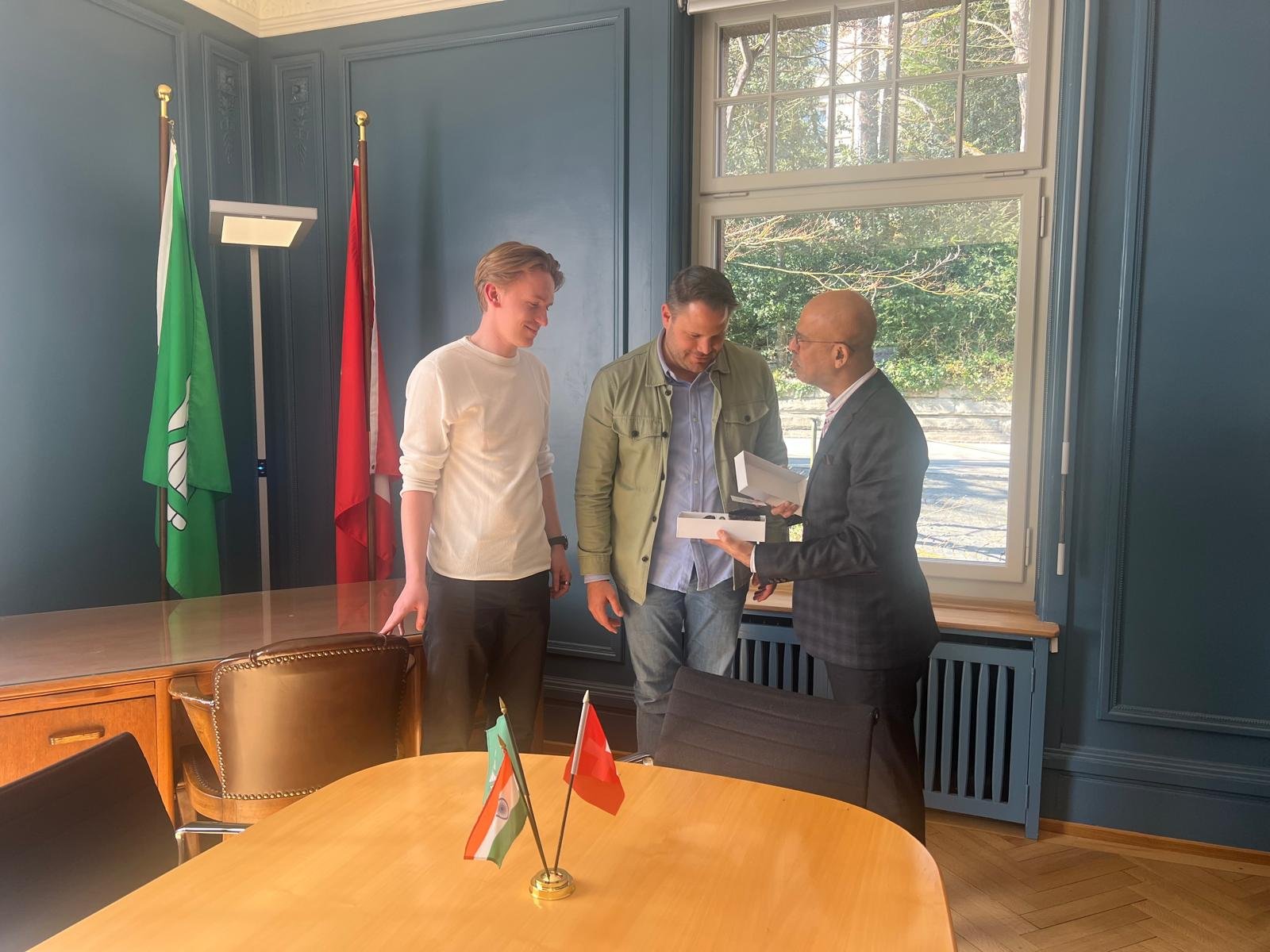 Ambassador met Deputy CEO of St. Gallen Symposium, Dr. Gunnar Hauptmann in St. Gallen, 18.03.2026