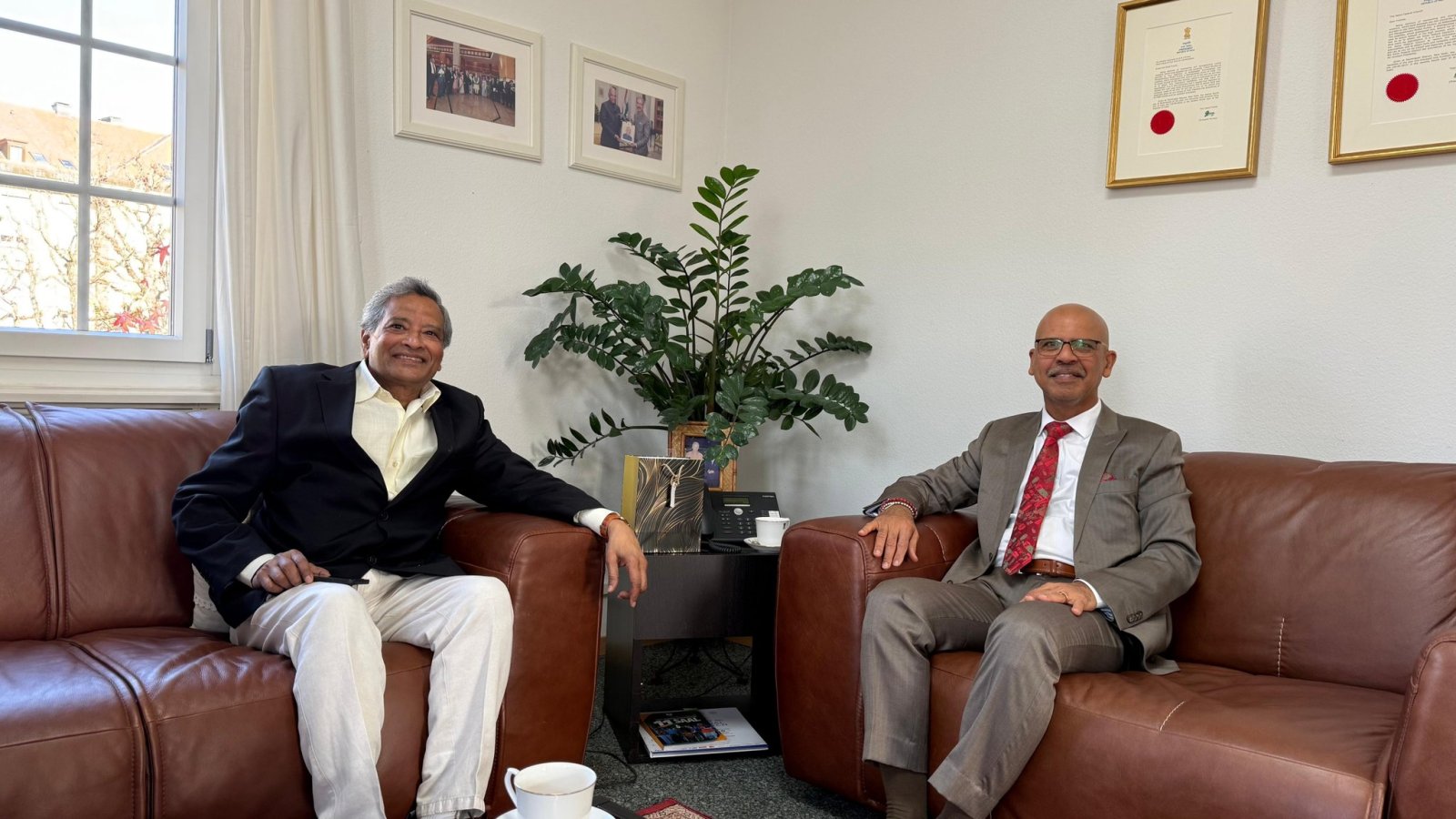Ambassador Mridul Kumar received President of AFIB at Chancery on 13 November 2025