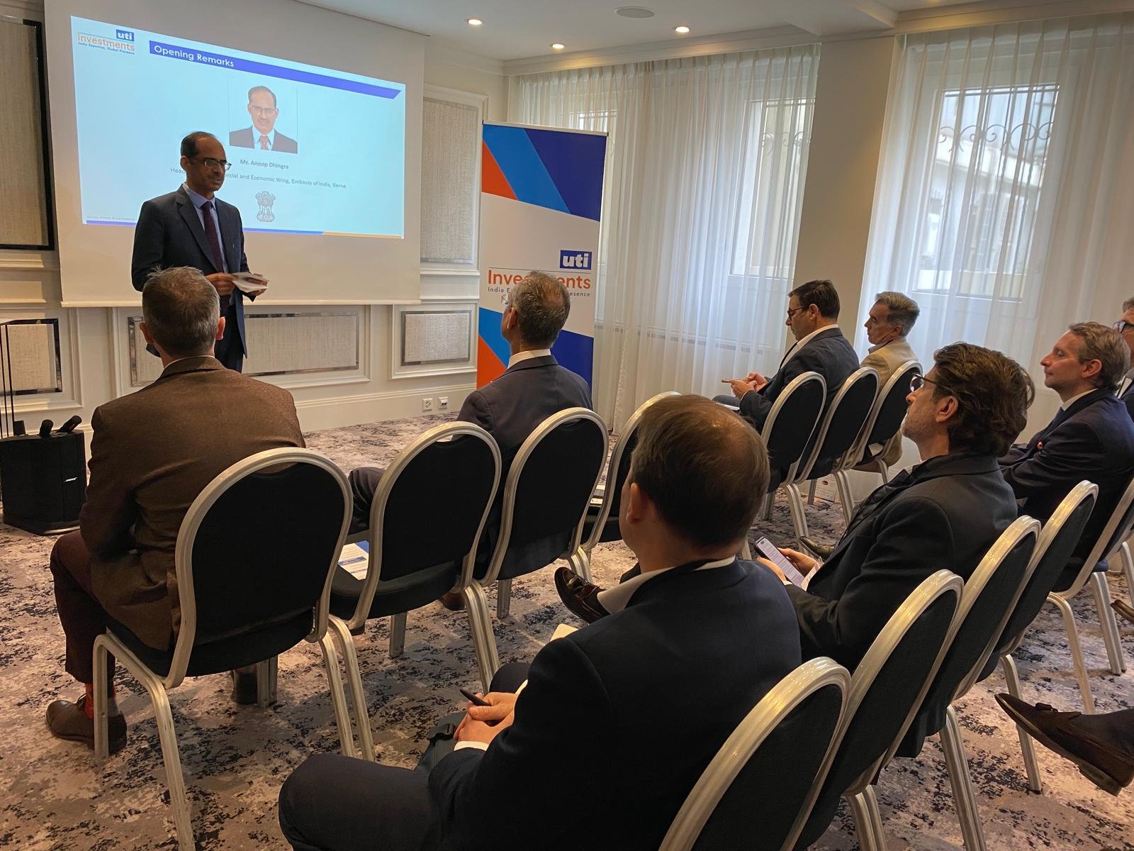 Minister (Com) delivered a keynote address at the UTI Investments Investor Event in Geneva, 26.03.2026
